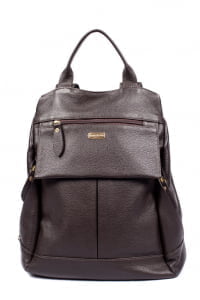 MOCHILA ANTIFURTO FEMININA DE COURO 