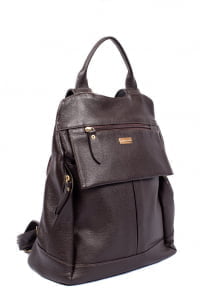 MOCHILA ANTIFURTO FEMININA DE COURO 